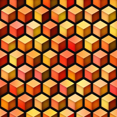 Degrade Cubes döşeme. Dikişsiz çok renkli desen