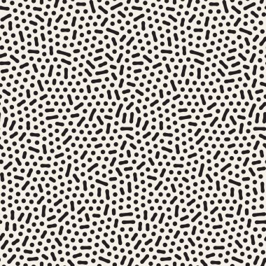 Vektör sorunsuz siyah ve beyaz karmakarışık organik halatlar desen