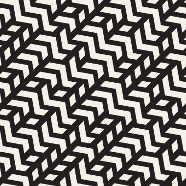 Vektör kesintisiz geometrik zikzak çapraz düzensiz çizgili desen