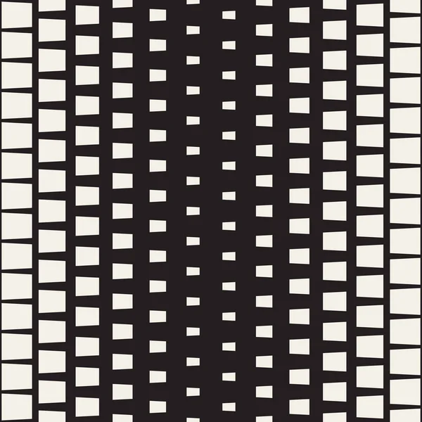 Vettore senza cuciture bianco e nero rettangolo mezzitono geometrico griglia modello — Vettoriale Stock