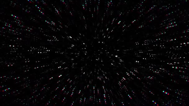 Campo de flujo de estrellas RGB intermitentes — Vídeo de stock