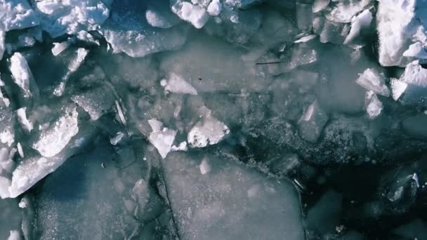 Ríos congelados Texturas de hielo — Vídeo de stock