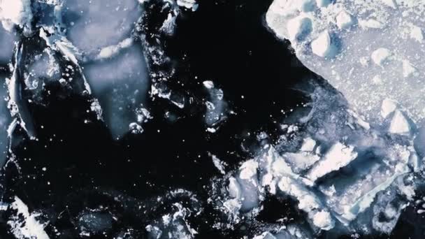 Flying Over the Surface of the Ice Planet — Stock Video