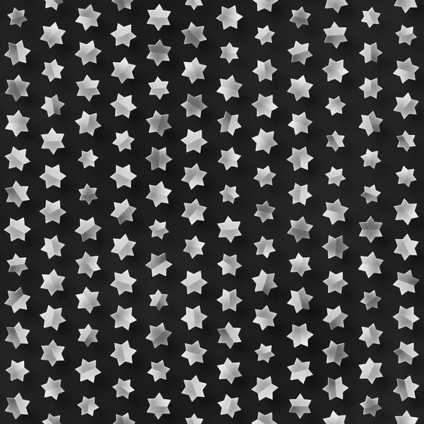 Verspreide geometrische gearceerde vormen. Abstracte naadloze zwart-wit patroon. — Stockfoto