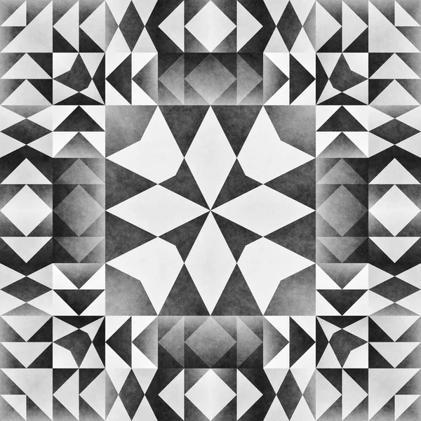 Patrón Tribal Monocromo sin costura. Estilo azteca Arte geométrico abstracto Imprimir . —  Fotos de Stock