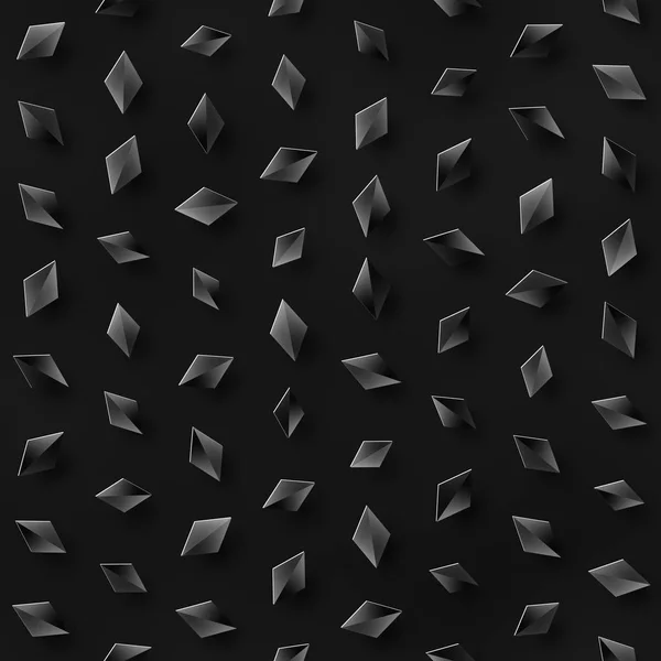 Rozptýlené geometrické stínované tvary. Abstraktní vzor bezešvé jednobarevné. — Stock fotografie