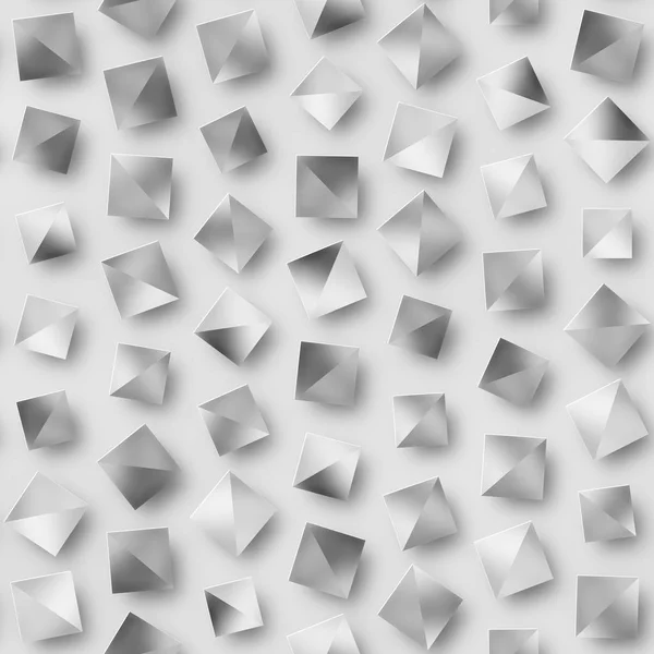 Formes ombragées géométriques dispersées. Modèle monochrome sans couture abstrait . — Photo
