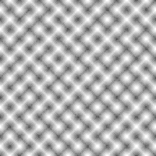 Naadloze zwart-wit verwarde ronde strepen. Geometrische structuurpatroon. — Stockfoto