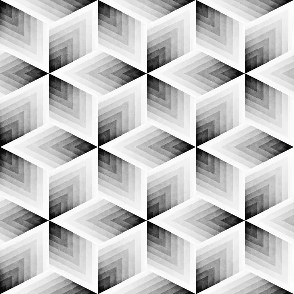 Seamless Monochrome Pattern. Grungy Geometric Shapes Tiling. — Stock Photo, Image