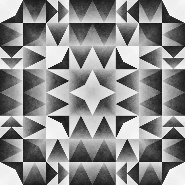 Monochrome Tribal Seamless Pattern. Aztec Style Abstract Geometric Art Print. — Stock Photo, Image