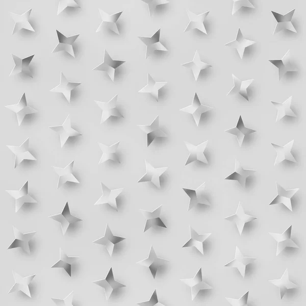 Scattered Geometric Shaded Shapes. Abstract Seamless Monochrome Pattern. — Stock Photo, Image