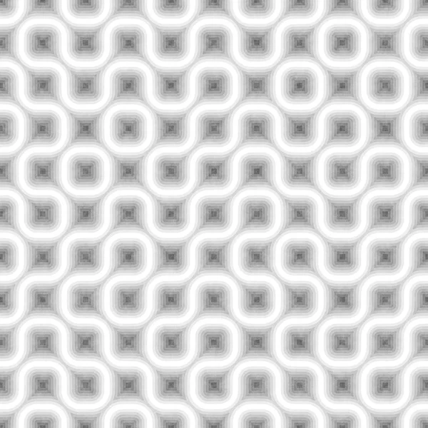 Varrat nélküli fekete-fehér kusza kerek csíkok. Texturált geometriai mintás. — Stock Fotó