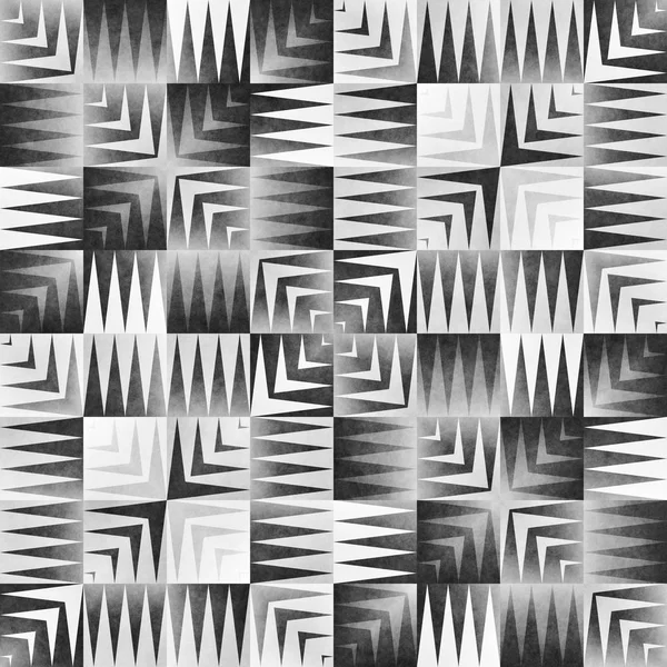 Monochromatický kmenový vzor bezešvé. Aztécký styl abstraktní geometrické umění tisk. — Stock fotografie