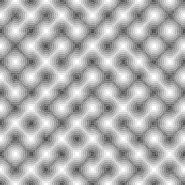 Naadloze zwart-wit verwarde ronde strepen. Geometrische structuurpatroon. — Stockfoto