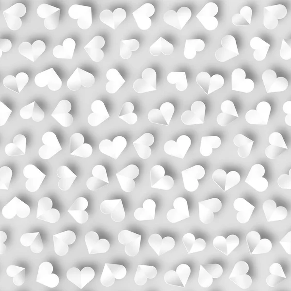 Patrón monocromo sin costuras con corazones. Repetir las formas dispersas Textura . — Foto de Stock