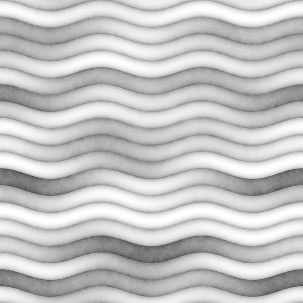 Raster Seamless Greyscale Texture (en inglés). Patrón de líneas onduladas gradiente. Fondo abstracto sutil — Foto de Stock