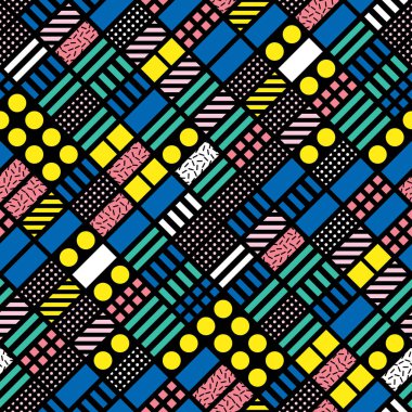 Renkli kalın parlak seamless modeli