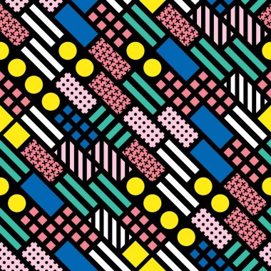 Renkli kalın parlak seamless modeli