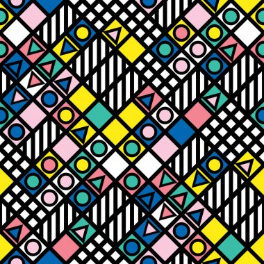 Renkli kalın parlak seamless modeli