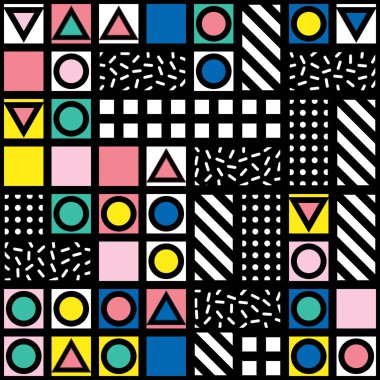 Renkli kalın parlak seamless modeli