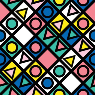 Renkli kalın parlak seamless modeli