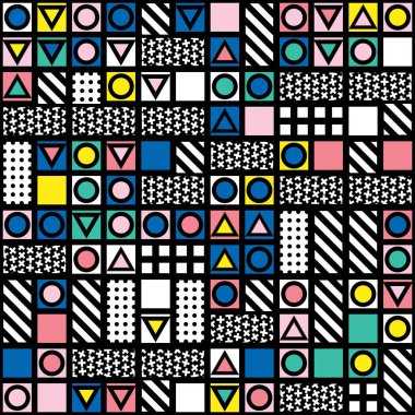 Renkli kalın parlak seamless modeli