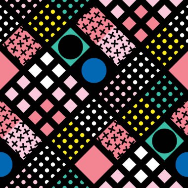 Renkli kalın parlak seamless modeli