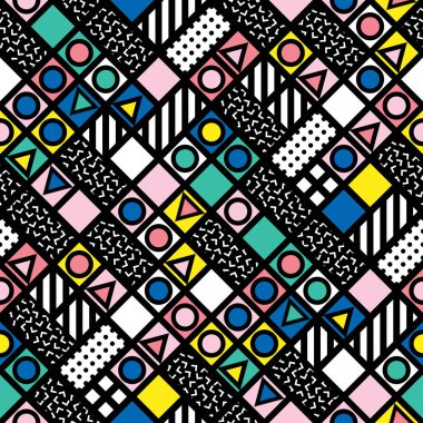 Renkli kalın parlak seamless modeli