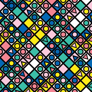 Renkli kalın parlak seamless modeli