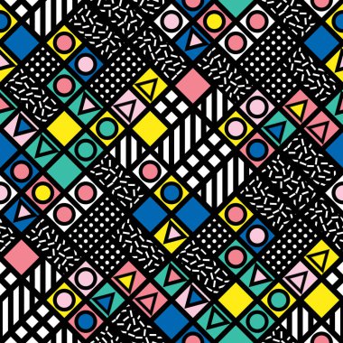 Renkli kalın parlak seamless modeli