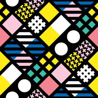 Renkli kalın parlak seamless modeli