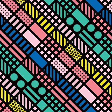 Renkli kalın parlak seamless modeli