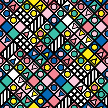 Renkli kalın parlak seamless modeli