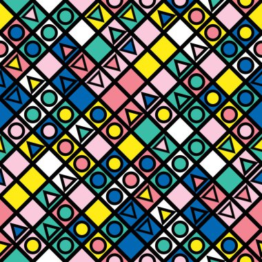 Renkli kalın parlak seamless modeli