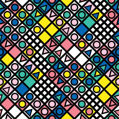 Renkli kalın parlak seamless modeli