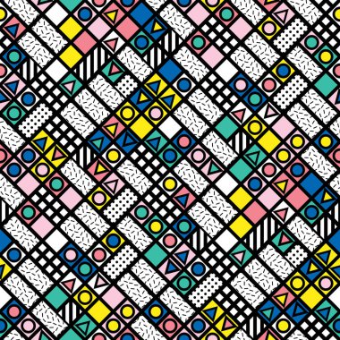 Renkli kalın parlak seamless modeli