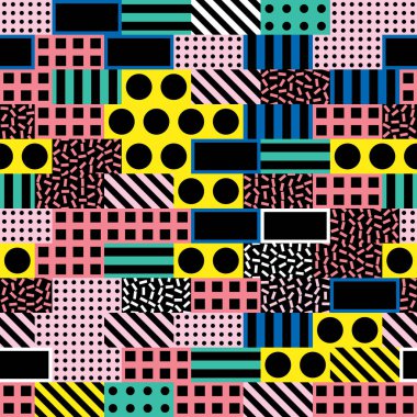 Renkli kalın parlak seamless modeli