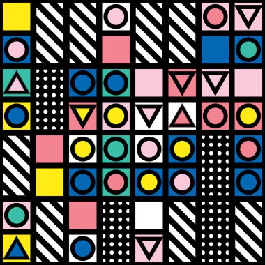 Renkli kalın parlak seamless modeli