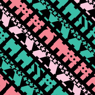 Renkli kalın parlak seamless modeli