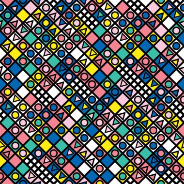 Renkli kalın parlak seamless modeli