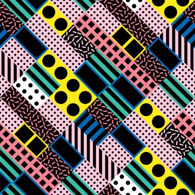 Renkli kalın parlak seamless modeli