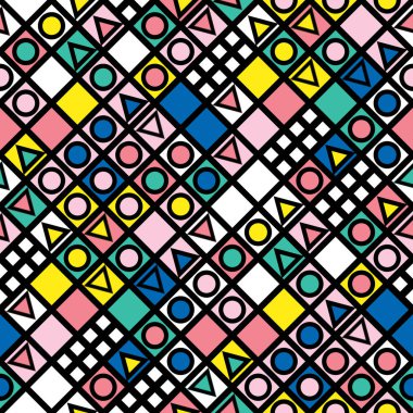 Renkli kalın parlak seamless modeli