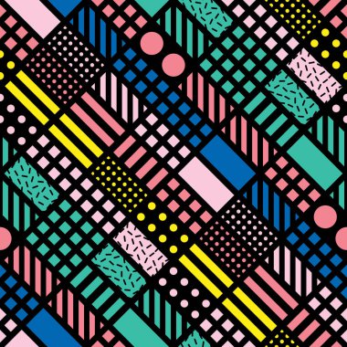 Renkli kalın parlak seamless modeli