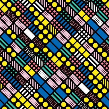 Renkli kalın parlak seamless modeli