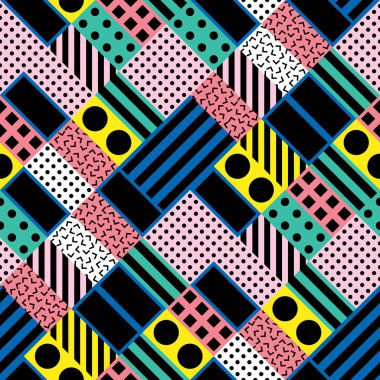 Renkli kalın parlak seamless modeli