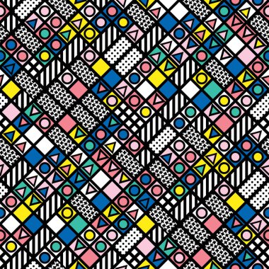 Renkli kalın parlak seamless modeli