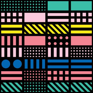 Renkli kalın parlak seamless modeli