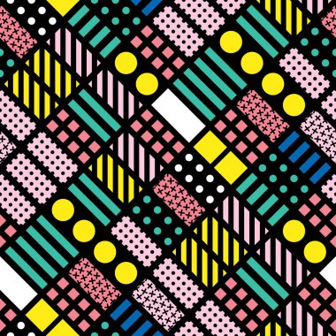 Renkli kalın parlak seamless modeli