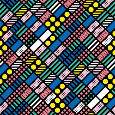 Renkli kalın parlak seamless modeli