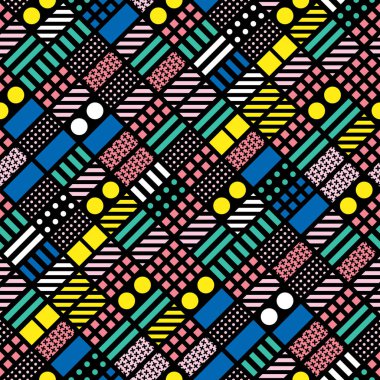 Renkli kalın parlak seamless modeli